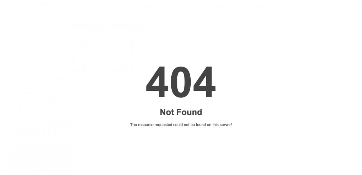 404 not found